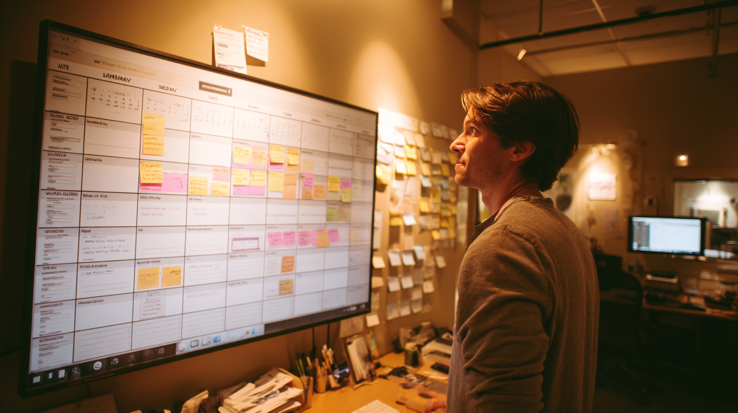 Volunteer coordinator looking at a calender