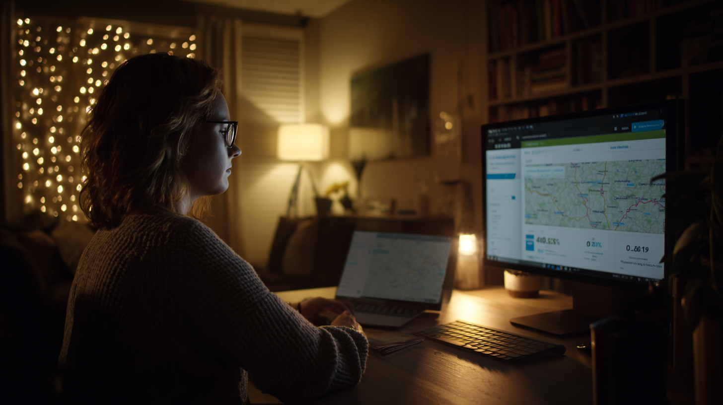 Campaign manager reviewing a volunteer leaderboard and maps on a laptop at night.